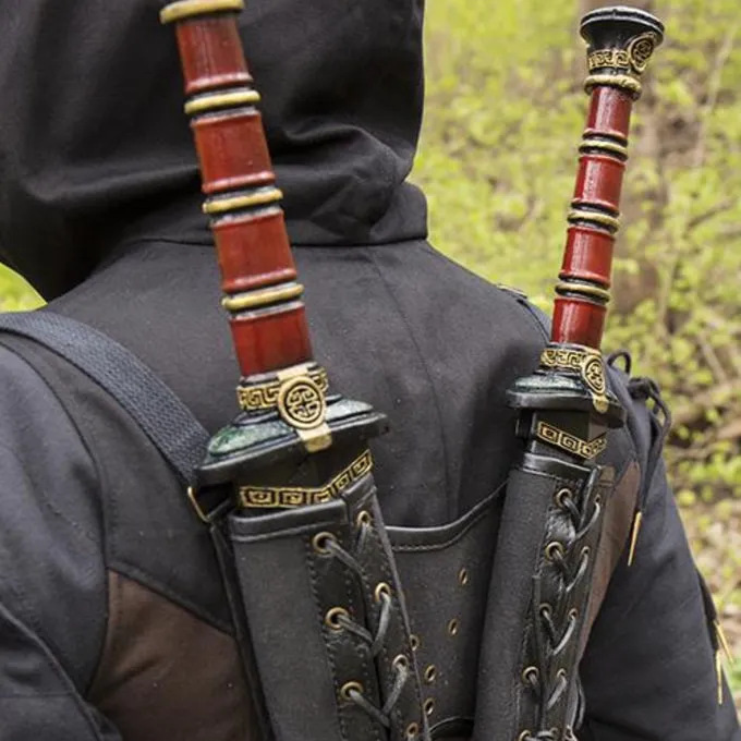 Epic Armoury Porte épée RFB Double LARP, Brun-noir 4 Epic Armoury Porte épée RFB Double LARP, Brun-noir – Image 2